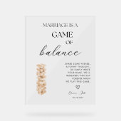 ジェンエレガントガモダンゲストブック結婚ズ アクリルサイン (正面)