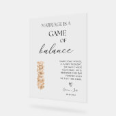 ジェンエレガントガモダンゲストブック結婚ズ アクリルサイン (傾斜)