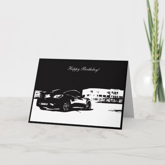 ジェンクーペリアショット – 車をテーマにした誕生日カード カード (正面)