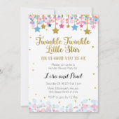 ジェンダーがキラキラの小さな星を明らかにする 招待状 (正面)