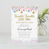 ジェンダーがキラキラの小さな星を明らかにする 招待状 (スタンド正面)