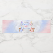 ジェンダーがクマのピンク色を明らかにするのを待つことができる ペットボトルラベル (シングルラベル)