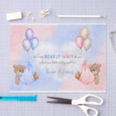 ジェンダーがクマのピンク色を明らかにするのを待つことができる 薄葉紙 (クラフト)