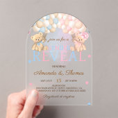 ジェンダーがクマをテーマに明らかにする アクリル招待状 (インサイチュ (ポータブル))