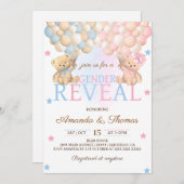 ジェンダーがクマをテーマに明らかにする 招待状 (正面/裏面)