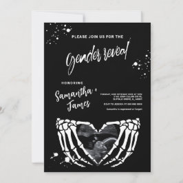 ジェンダーがグランジハロウィーンのブーイまたはグールを明らかにする 招待状