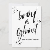 ジェンダーがグランジハロウィーンのブーイまたはグールを明らかにする 招待状 (裏面)