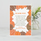 ジェンダーがサンキューカードカボチャ秋を明かす サンキューカード (スタンド正面)