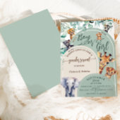 ジェンダーがジャングルサファリの動物の緑を明らかにする 招待状