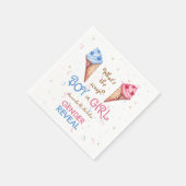 ジェンダーがスクープの内容を明らかにする スタンダードカクテルナプキン (角)