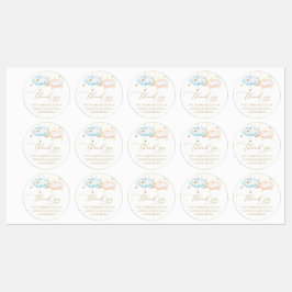 ジェンダーがスティッカー、ブルー、ピンクの星を明らかにする ラベル