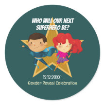 ジェンダーがスーパーヒーローを明らかにする可愛いブルーピンクグリーン