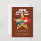 ジェンダーがスーパーヒーローを明らかにする可愛いブルーピンク赤 サンキューカード (正面)