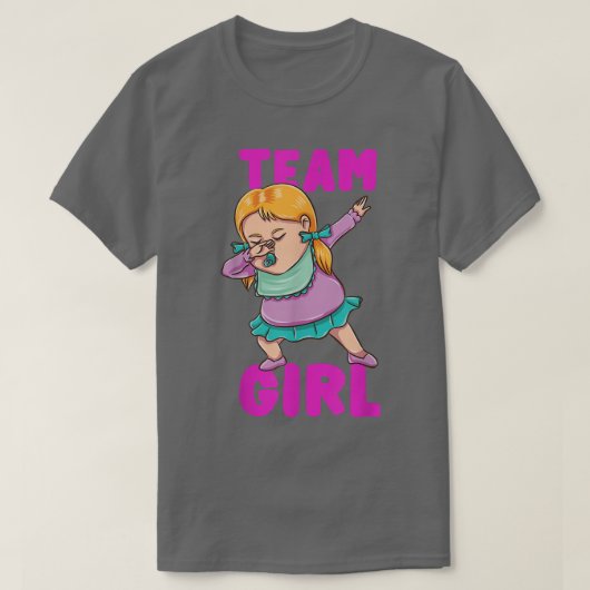 ジェンダーがダビングチームの女の子のTシャツを明らかにする Tシャツ (デザイン正面)