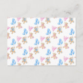 ジェンダーがテディベアをテーマにした彼/彼女のゲーム エンクロージャーカード (裏面)