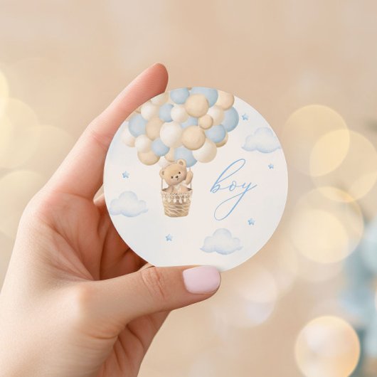 ジェンダーがテディベアブルーボーイを明らかにする ラウンドシール