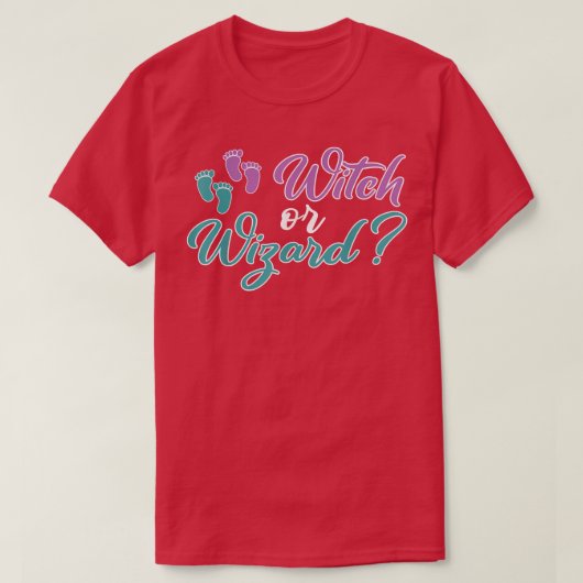 ジェンダーがハロウィーンの魔女またはウィザードのTシャツを表示 Tシャツ (デザイン正面)