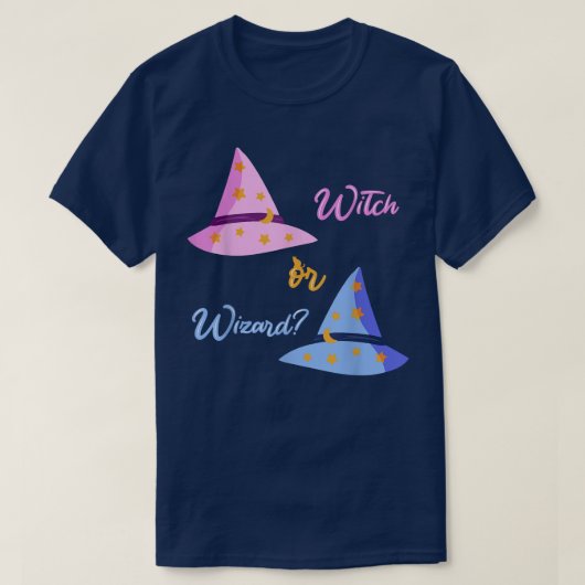 ジェンダーがハロウィーンの魔女またはウィザードを表示416 Tシャツ (デザイン正面)