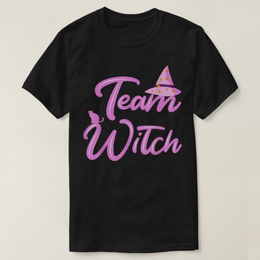 ジェンダーがハロウィーンチームウィッチを明かす Tシャツ (デザイン正面)