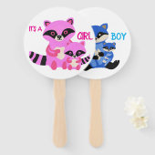 ジェンダーがハンドファンかわいいアライグマを明かす ハンドファン (正面&裏面)