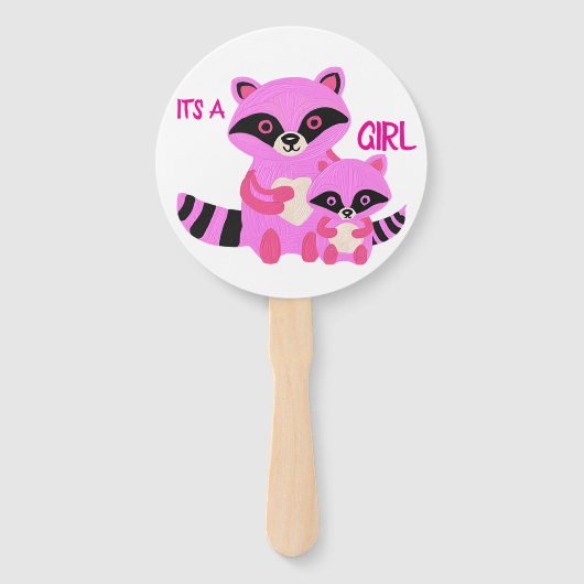 ジェンダーがハンドファンかわいいアライグマを明かす ハンドファン (正面)