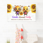 ジェンダーがパーティーを明かす彼または彼女のベビー歓迎 横断幕 (インサイチュ)