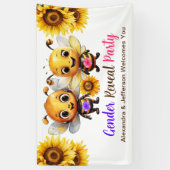 ジェンダーがパーティーを明かす彼または彼女のベビー歓迎 横断幕 (縦)