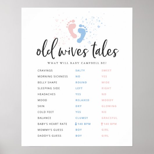 ジェンダーがパーティーを暴露する老妻の物語のポスター ポスター (正面)