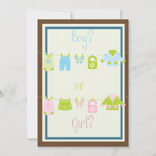 ジェンダーがパーティー服を招待状 招待状 (裏面)