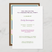 ジェンダーがパーティー服を招待状 招待状 (正面/裏面)