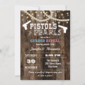 ジェンダーがピストンまたは真珠を明らかにする招待状 招待状 (正面)