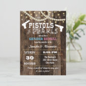 ジェンダーがピストンまたは真珠を明らかにする招待状 招待状 (スタンド正面)