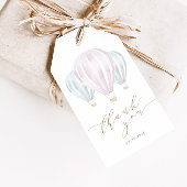 ジェンダーがピンクと青の熱気球の好意を明らかにする ギフトタグ