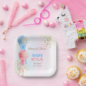 ジェンダーがピンクと青の風船を明らかにする ペーパープレート (パーティー)