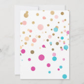 ジェンダーがピンクと青を明らかにする紙吹雪招待状 招待状 (裏面)