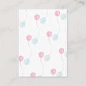 ジェンダーがピンクのブルーボーイガールブックリクエストを明らかにする エンクロージャーカード (裏面)