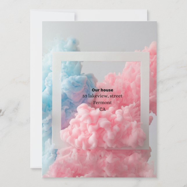 ジェンダーがピンクの青い煙を明らかにする (裏面)