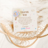 ジェンダーがピンクブルーの予算サンキューカードを表示 エンクロージャーカード