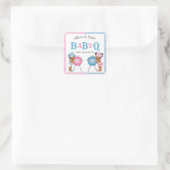 ジェンダーがピンクブルージンガムBabyQ BBQ スクエアシール (バッグ)