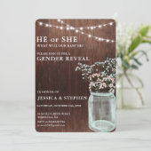 ジェンダーがピンク・ブルーの赤ん坊の呼吸材を明らかにする 招待状 (スタンド正面)