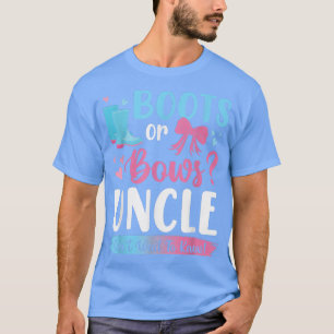 ジェンダーがブーツまたは弓を明らかにする叔父マッチングベビーpa tシャツ