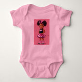 ジェンダーがベビーガールスーツを明らかにする ベビーボディスーツ (正面)