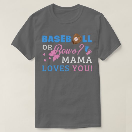 ジェンダーがママを明かす Tシャツ (デザイン正面)