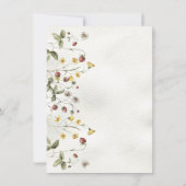 ジェンダーがワイルドフラワーボホの赤ちゃんシャワーを明らかにする 招待状 (裏面)