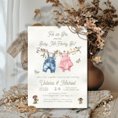 ジェンダーがワイルドフラワーボホの赤ちゃんシャワーを明らかにする 招待状