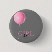 ジェンダーが女の子を明かすボタン 缶バッジ (正面)