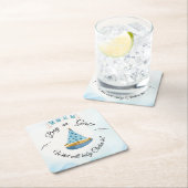 ジェンダーが帆船を暴露 スクエアペーパーコースター (インサイチュ)