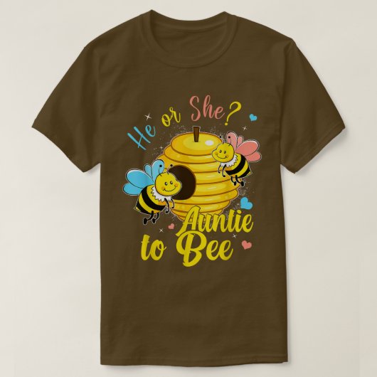 ジェンダーが彼または彼女が蜂のベビー発表に興味を示す Tシャツ (デザイン正面)