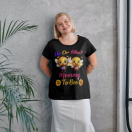 ジェンダーが彼または彼女のママに蜂を明かす プラスサイズTシャツ