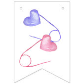 ジェンダーが彼または彼女ピンクの青い赤ちゃんシャワーを明らかにする バンティングフラッグ (第1の旗)